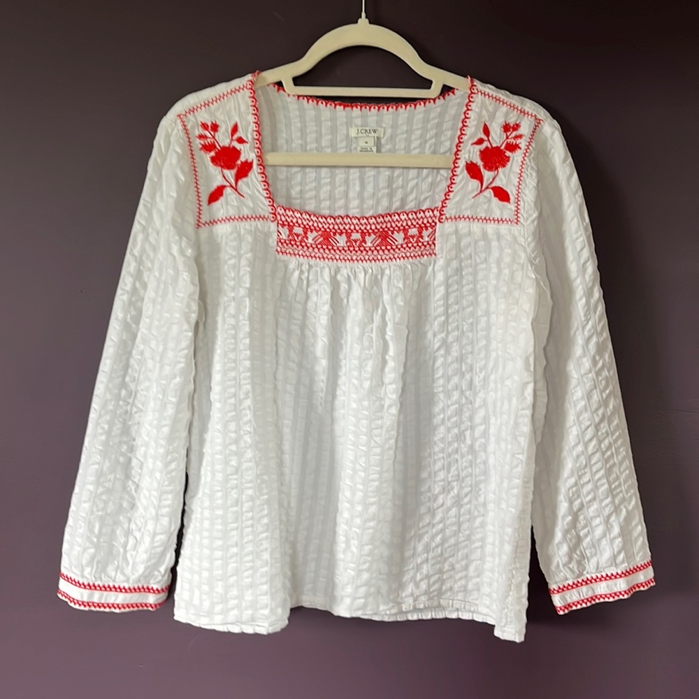 J. crew peasant blouse